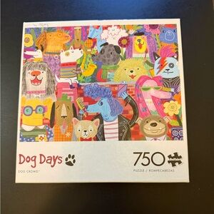 Dog Days 750 piece puzzle COMPLETE with poster Dog Crowd Buffalo